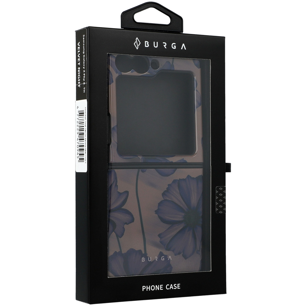 Ekskluzywne etui Burga Velvet Night Tough do Samsung Galaxy Z Flip7 FE / Flip6, brązowo-granatowe
